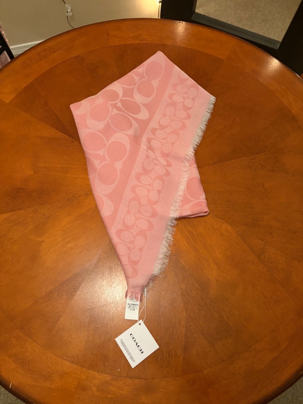 Coach Signature Oversized Square Scarf - NWT - Picture 7 of 8